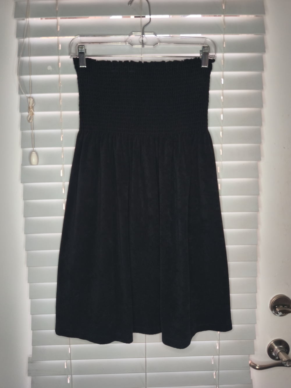 La Blanca by Rod Beattie Women's Sz L Black Textured Terry Cloth Dress Cover Up